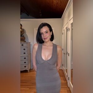 Arden B - Gray Bandage Dress